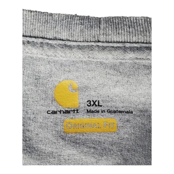 Carhartt Pocket Tee Original Fit 3XL Gray Short Sleeve Utility Outdoor FLAW - Picture 6 of 11